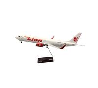 JXYAQTSOF Diecast Aeroplanes 1:85 For Thailand Lion Air 737 Passenger Aircraft Model Simulation Aviation Airplane Metal Ornaments(With light)