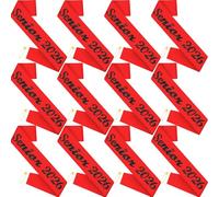 JXYCBZYing 12 Pcs Red Senior 2026 Sash with Black Glitter Letters - Senior Sashes Class of 2026, Graduation Celebration Cheer Sash, Class Competition Sashes, Graduation Party Supplies Favors