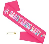 JXYCBZYing "SAGITTARIUS BABY Sash with Iridescent Foil, Hot Pink Zodiac Sagittarius Birthday Sash, November December Birthday Sashes, Horoscope, Astrology Bday Party Decorations, Gifts, Jokes, Favors