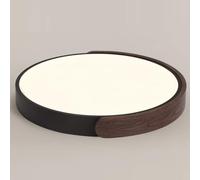 JXYDJH 20.4" - Walnut Wood Grain Ceiling Light Fixture, Low Profile Round Ceiling Lights for Hallway Circle Acrylic Shade 3CCT Closet LED Lamp Fixtures for Master Bedroom Living Dining Room Kitchen