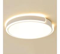 JXYDJH 24W LED Hallway Light, Modern Flush Mount Ceiling Light, White Acrylic Circle Close to Ceiling Lights for Master Bedroom (Cool White Dimmable) for Dining Room Kitchen Balcony Aisle Lamp