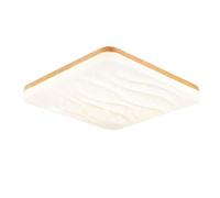 JXYDJH Log Style Solid Wood Round Ceiling Light Warm LED Bedroom Light Ultra-Thin 1.9'' Oak Acrylic Shade for Living Room LED Flush Mount Ceiling Light for Living Room, Bedroom, Laundry Room