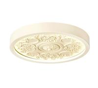 JXYDJH Mid Century Resin Ceiling Lamp Modern Retro LED Ceiling Lightings Cream Color Resin Lamp Shade Nordic Round Rustic Fixtures Flush Mount Close to Ceiling Lights for Bedroom Hallway Entryway