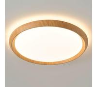 JXYDJH Minimalist Master Bedroom Light, Japanese Style Fixtures Ceiling Mount Light, Ultra-Thin Round Wood Grain Lamp Shade Modern Round Close to Ceiling Lighting for Living Room, Bedroom, Laundry