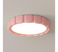 JXYDJH Nordic Cream Style Master Bedroom Fixture Minimalist Close to Ceiling Light Matte Green Finish LED Ceiling Lamp with Remote Control,20.4'' Easy to Install 3CCT Fixture for Kitchen, Hallway