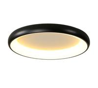JXYDJH Round LED Ceiling Lamp Matte Black Flush Mount Ceiling Lights LED Warm Ceiling Light Fixture 23.6 Inch, 36W Ceiling Mount LED Ceiling Llamp for Master Bedroom Hallway Laundry Room Entryway