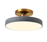 JXYDJH Semi Flush Mount Ceiling Black 36W Bedroom Ceiling Lamps Nordic Style Cloakroom LED Light Fixtures Hardwired - Dimmable Circle Close to Ceiling Lighting for Kitchen, Bathroom, Dining 1-Pack