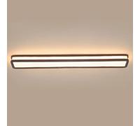 JXYDJH Vintage LED Liner Light Fixtures for Dining Room Dimmable Flush Mount Ceiling Light Warm White, 38W Flat Walnut Wood Ceiling Light 23.6 in Long Lighting Fixtures for Laundry Hallway Kitchen