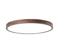 JXYDJH Vintage Walnut Wood Lamp Shade 36W Round LED Flat Low Profile Light Fixture