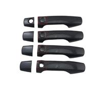 JXYFFS Exterior Door Handle Cover Gloss Black Carbon Car Accessories Door Handle Covers Trim Paste Style for Land for Cruiser Lc200 Fj200 200 2008 2010-2015(Carbon 4 Smart Hole)