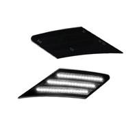 JXYFFS Mirror Indicator For 86 Side Marker Light Assembly Dynamic Blinker Amber Turn Signal Dynamic Turn Signal Light(Smoked Lens White)