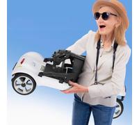 JXYQ 4 Wheel Mobility Scooter,Electric Mobility Scooters for Adults and Seniors,Folding Mobility Scooter,With Two Lithium Batteries,Load 120Kg/265 Lbs A