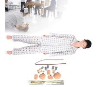 JXYQ CPR Training Manikin for Nursing, Full Body First Aid Dummy, Interchangeable Patient Care Model for Medical Training and Teaching