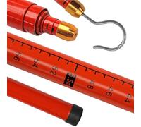 JXYQ High Voltage Measuring Stick,Adjustable Telescopic Measuring Rod - Lightweight Insulated Height Measuring Stick for Construction, Telecom Towers & Power Line Inspections (Orange, 26.2ft/8m)