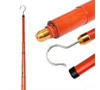 JXYQ High Voltage Measuring Stick,Portable Insulated 600cm Telescopic Measuring Rod, 19.7ft Epoxy Height Measurement Pole, Orange Extendable Power Measurement Stick for Substations, Towers & Con