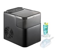 JXYQ Ice Maker Machine,1.4L Portable Ice Cube Maker,12kg/24H, 9 Bullet Ice Cubes in 6 Mins, Self-Cleaning Ice Makers with Basket and Scoop, 2 Sizes of Bullet Ice, Ideal for Home/Kitchen/Party/Camping