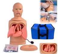 JXYQ Intubation Gastric Tube Model - Mannequin for Training Advanced Nasogastric Tube and Trachea Care Model - Gastric Lavage Tracheostomy Simulator Model