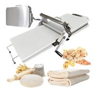 JXYQ Manual Dough Sheeter with Adjustable Thickness 0-17.5mm/0-27mm, Folding Dough Rolling Machine, Stainless Steel Pastry Roller, Commercial & Home Use, for Pizza/Croissants/Pastry,A