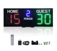 JXYQ Multisport LED Scoreboard, Electronic Basketball Scoreboard with Remote Control, 5 Digits, 5 Levels of Brightness Adjustable, Indoor Portable Scoreboard for Basketball, Sports Games