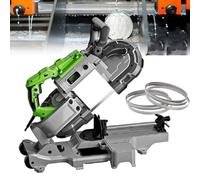 JXYQ Portable Band Saw, Deep Cut Handheld Tool, 1100W Variable Speed, 0-45° Angle Cutting, Foldable, 1-6 Gear Adjustment, Speed 0.7-2.4m/s for Metal Cutting