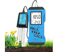 JXYQ Soil Tester - 7 in 1 Digital Meter for Nitrogen, Phosphorus, Potassium, pH, Moisture, Nutrient Conductivity, High Accuracy for Soil Fertility Testing