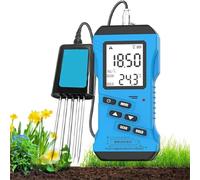 JXYQ Soil Tester Meter for Nitrogen, Phosphorus, Potassium, pH, and Humidity - Handheld Nutrient Fertilizer Testing Tool for Soil Fertility Evaluation