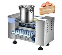 JXYQ Thousand Layers Cake Skin Machine, Fully Automatic Crepe Maker with a control panel, Speed Adjustment, Thickened Stainless Steel Body, Easy to Clean for Dessert Shops(6in)