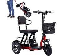JXYQ Travel Car Boot Mobility Scooter,Scooters for Senior Citizens,Folding Mobility Scooters,Light Mobility Scooter,For the Elderly Disabled red
