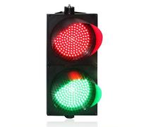JXYQZD Industrial LED Traffic Signals, 2-Lights Block Signal Red/Green Stop and Go Light, 200mm(8 In) Traffic Signal Lights, for Road, Toll Station, Dock Bay (Color : Manual Control, Size : 24V)