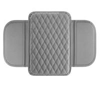 JXZXC Car Armrest Cushion For Audi A3 Limousine / S3 Limousine / RS3 Limousine, PU Leather Waterproof Armrest Seat Box Cover With 2 Storage Bags Car Interior Accessories,D Grey