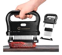 JY COOKMENT Meat Tenderizer Tool with 48 Stainless Steel Ultra Sharp Needle Blades, Detachable Kitchen Cooking Tool Best For Tenderizing, BBQ, Marinade