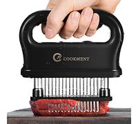 JY COOKMENT Meat Tenderizer with 48 Stainless Steel Ultra Sharp Needle Blades, Kitchen Cooking Tool Best for Tenderizing, BBQ, Marinade