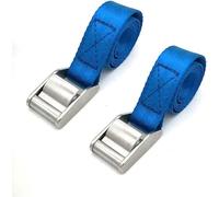 JY-MARINE 1"(W) x30(L) Lashing Strap Cargo Tie Downs,Stainless Steel 304 Heavy Duty Cam Buckle, Durable Blue Polyester Tie-Down Lashing Straps,Tie Down Motorcycles, Trailer Loads (2)