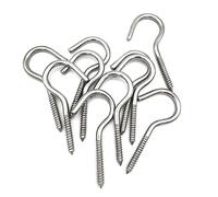 JY-MARINE 3.3 Inch Large Screw Hook 316 Stainless Steel Marine Grade, Heavy Duty Ceiling Hooks for Indoor and Outdoor Hanging Plants 10 Pieces