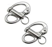 JY-MARINE Fixed Bail Snap Shackle for Sailboat,Bracelet,Fixed Snap Shackle 316 Stainless Steel Marine Grade 1-3/8"(36mm)