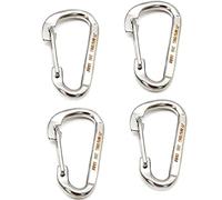 JY-MARINE Spring Snap Hook Heavy Duty 316 Stainless Steel Carabiner Marine Grade Flat Snap Hook with Latch Safety Clip Ship Boat Hook (2 Pack)