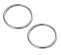 JY-MARINE Stainless Steel 316 Round Ring Welded Marine Grade O- Rings 5/16x 3inch, 2 Pieces