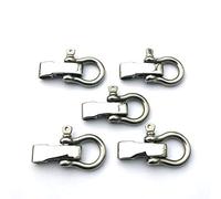 JY-MARINE Stainless-Steel Bow Shackles for Paracord Bracelets Premium, Stylish Metal Clasps Holds Up to 250 LBS in an Emergency,5-Pack