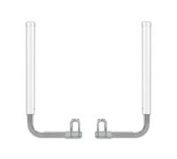 JY PERFORMANCE Boat Trailer Guide-ons, 40"/48" Adjustable, Rustproof Electro-Galvanized Steel Trailer Guide ons, Trailer Guides with White PVC Pipes, for Ski Boat, Fishing Boat, Sailboat Trailer 2PCS