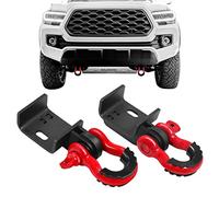 JY PERFORMANCE Front Demon Tow Hook Brackets with 3/4in Shackle D Rings Compatible with Fits for Toyota Tacoma 2009-2023
