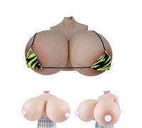 JYACANS Crossdresser Breastplate Huge Z PLUS Cup Silicone Breast Forms, Realistic Large Tits Fake Boobs for Cosplay Ladyboy (01)