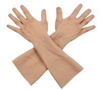 JYACANS Realistic Male Silicone Gloves Old Man Prosthesis Hands Sleeve Artificial Fake Hand for Halloween Cosplay Crossdresser (02)