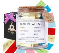 Jyana Modeqah Quran Verse Jar - Quran Jar for Spiritual Comfort, Islamic Gifts for Women Man Kids Muslim Friends, Ramadan Decorations, Ramadan Gifts, Eid Gifts, Quran English and Arabic, Islamic Decor