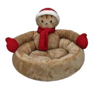 JYARZ Cat Bed Kitten Bed Dog Beds For Large Dogs Plush Bed Fluffy Cozy Kennel For Sleeping Ease Anxiety Washable Pet Cushion Cave(B,50 * 40cm)