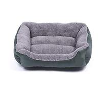 JYARZ Cat Bed Kitten Bed Pet Bed Dogs For Small Medium Large Big Basket House Waterproof Bottom Soft Fleece Warm Cat Sofa Pet Cushion Cave(Dark Green,95 * 72cm)