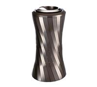 JYARZ Indoor or Outdoor Rubbish, 2 In 1 Floor-standing Trash Can Stainless Steel Metal Trash Bin Commercial Ashtray Dustbin Recycling Bin Dustbin Trash Can(Black)