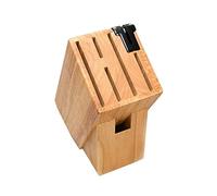 JYARZ Knife Block Without Knives Rubber Wood Knife Holder With Sharpening Stone Universal Knife Holder For Safe Storage Of Large And Small Knives Kitchen Organizer
