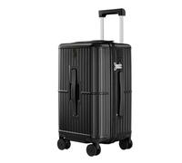 JYARZ Large-Capacity Suitcase for Studying Abroad Luggage with Trolley(Black,20inch)
