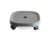 JYARZ Plant Trolley Plant Caddy Plant Cart With Rollers Round Plastic And Water Collection Box For Indoor And Outdoor Use Plant Stand With Wheels(Grey,24cm)