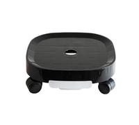 JYARZ Plant Trolley Plant Caddy Plant Cart With Rollers Round Plastic And Water Collection Box For Indoor And Outdoor Use Plant Stand With Wheels(Black,33cm)